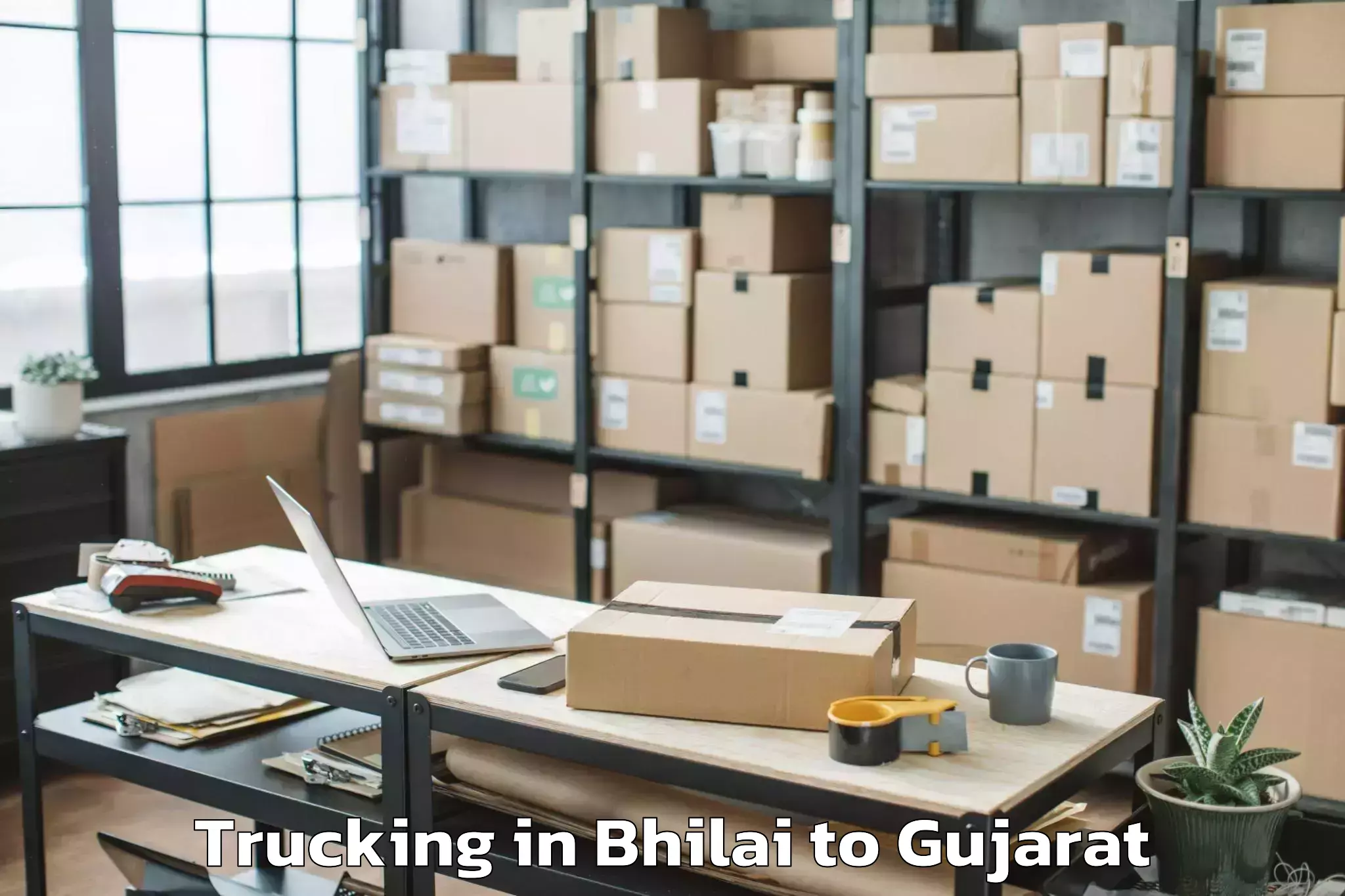 Easy Bhilai to Thasra Trucking Booking